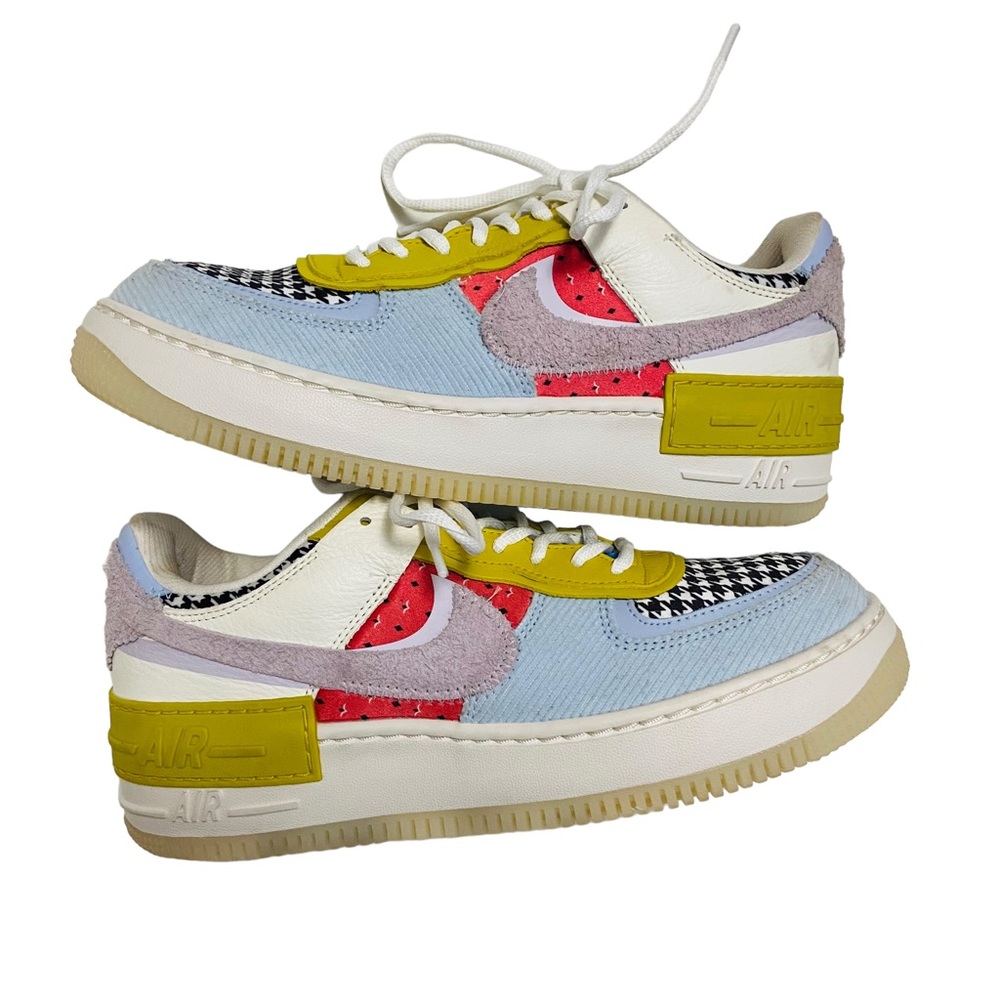 Nike Women Air Force 1 Shadow DM8076-100 Patchwork Sneakers - Picture 11 of 16
